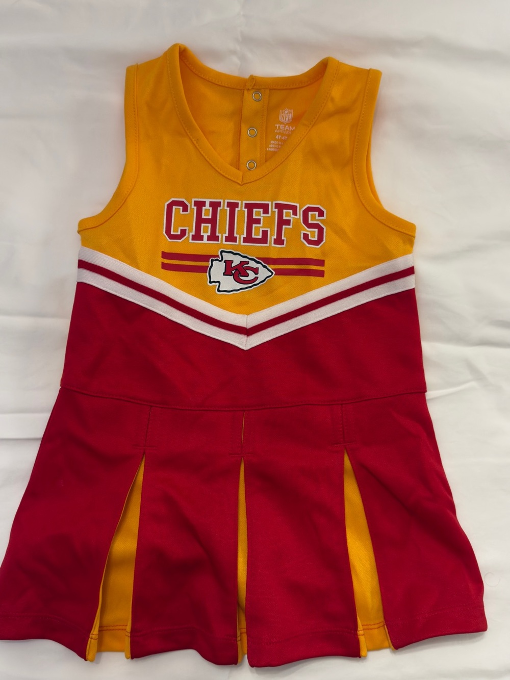 NFL Girls Yellow & Red Chiefs Cheer Dress